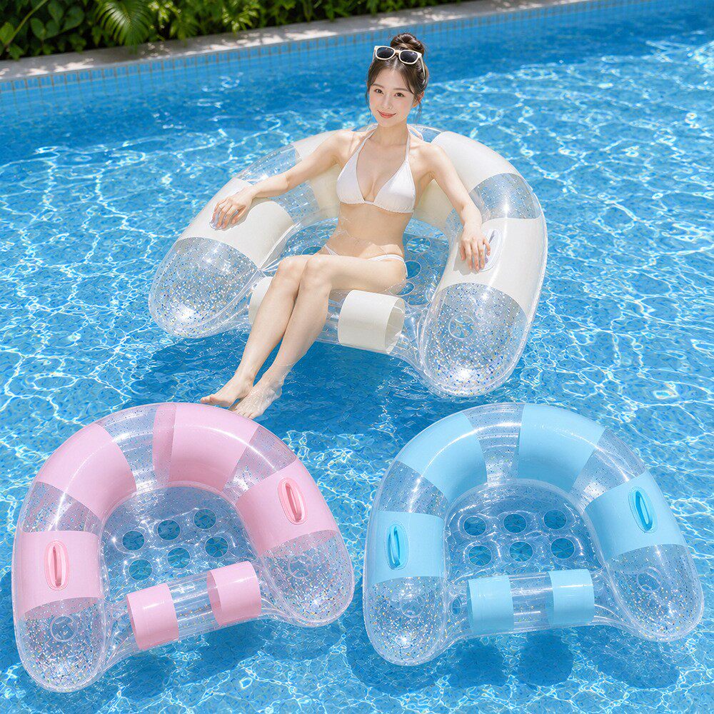 Pool Lounger Inflatable - عوامة مسبح قابلة للنفخ للبالغين، أرجوحة