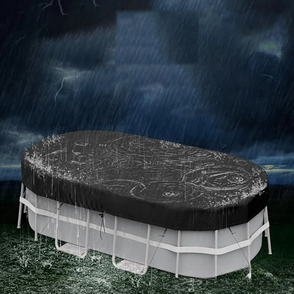 Pool Cover Waterproof - غطاء حمام السباحة البيضاوي الشمسي، غطاء