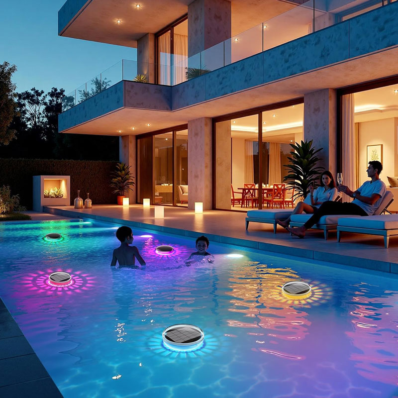 Pool Light Solar Rechargeable - أضواء حمام السباحة، عائمة بالطاقة الشمسية