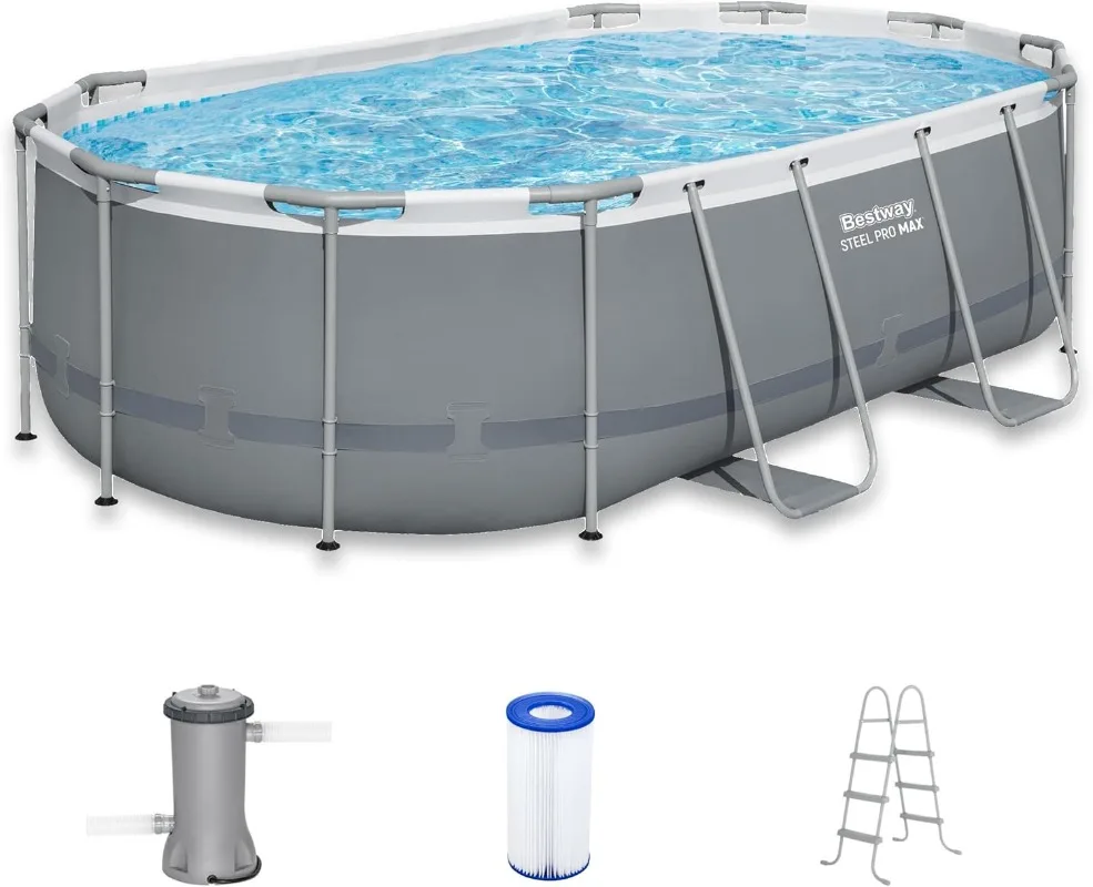 Pool Ladder Above Ground - مجموعة حوض سباحة بيضاوي فوق الأرض