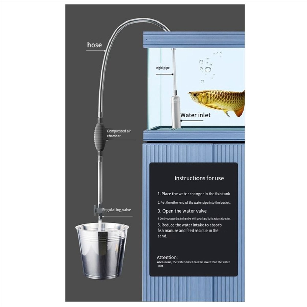 Pool Vacuum Manual - مكنسة حمام السباحة المحمولة A68M مع