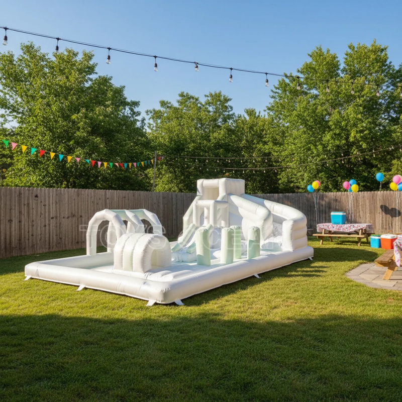 Water Slide Inflatable - مسار عقبات مائي قابل للنفخ للاستخدام