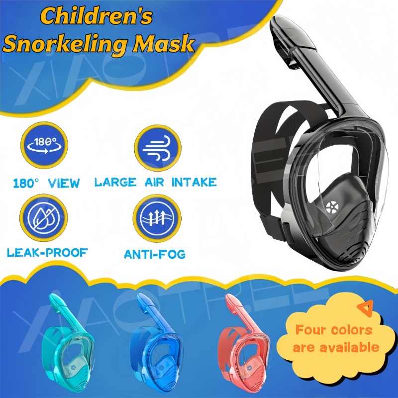 Snorkel Mask Full Face - قناع غطس كامل الوجه للأطفال مضاد
