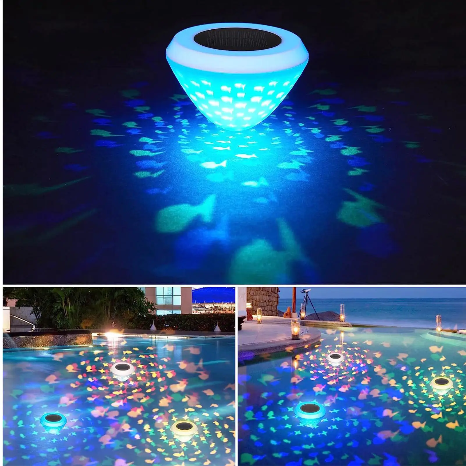 أضواء عائمة مقاومة للماء متغير - مراجعة Pool Light Solar Rechargeable وسعره