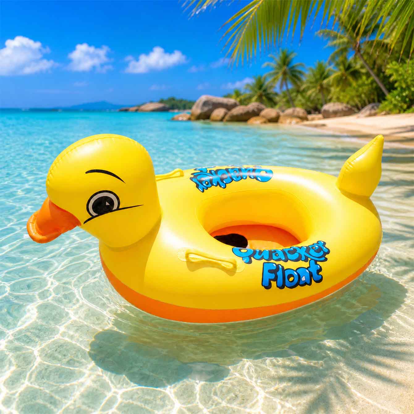 عوامة بطة قابلة للنفخ للسباحة  - مراجعة Pool Float Ring Inflatable وسعره