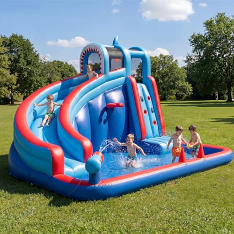 زحليقة مائية قابلة للنفخ للأطف - مراجعة Water Slide Inflatable وسعره