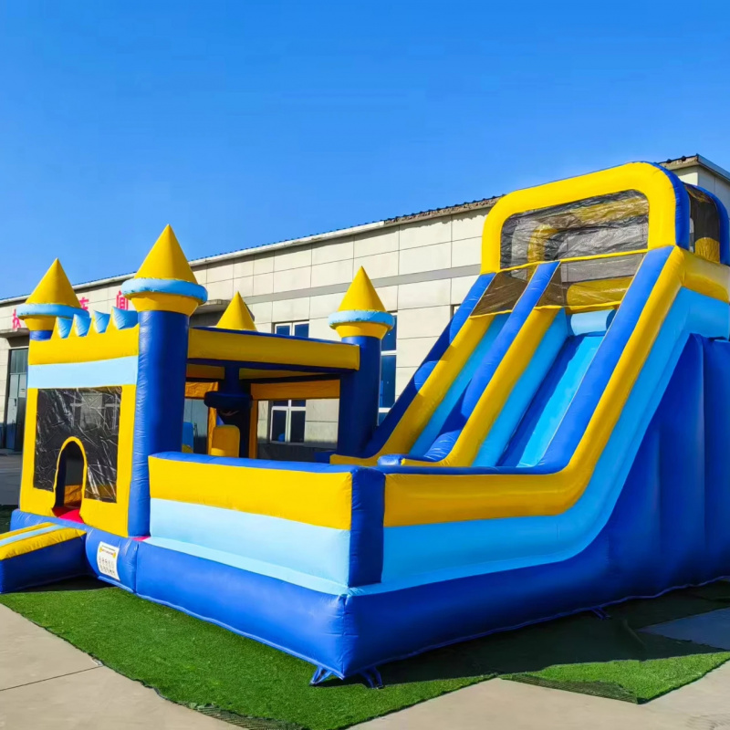 قلعة قابلة للنفخ تجارية 4 في 1 - مراجعة Water Slide Inflatable وسعره