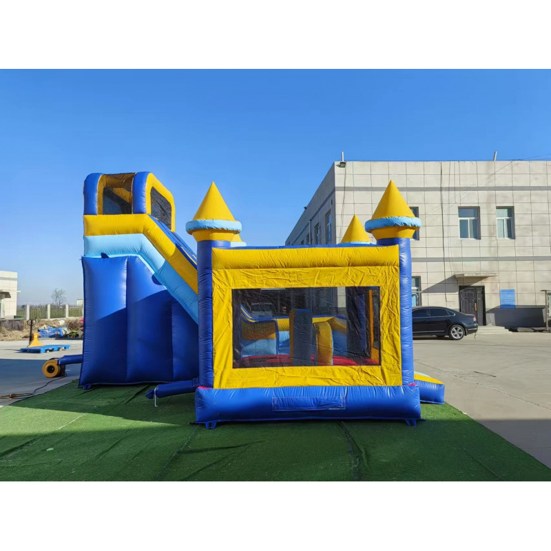 قلعة قابلة للنفخ تجارية 4 في 1 - مراجعة Water Slide Inflatable وسعره