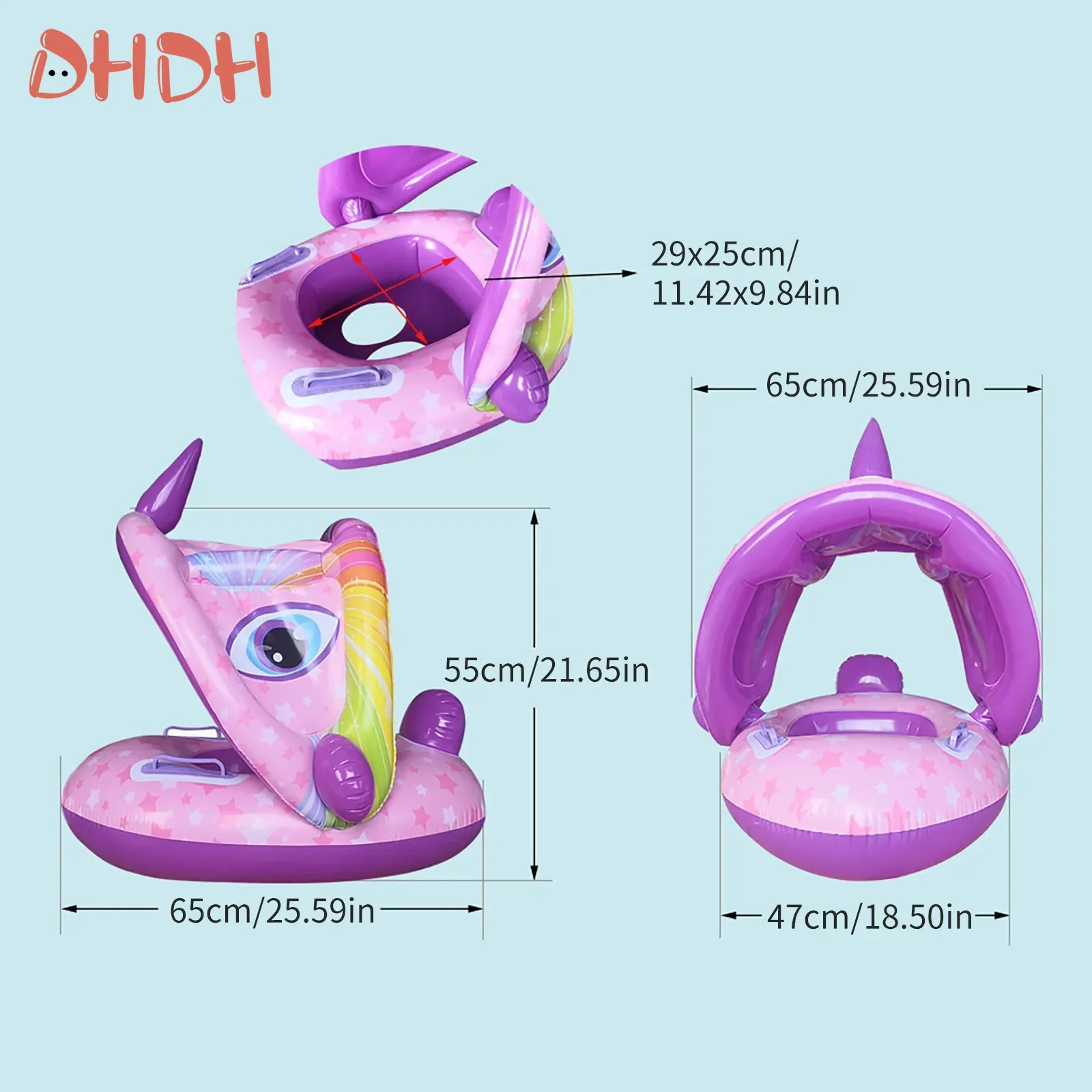 عوامة سباحة للأطفال مع مظلة شم - مراجعة Pool Float Ring Inflatable وسعره