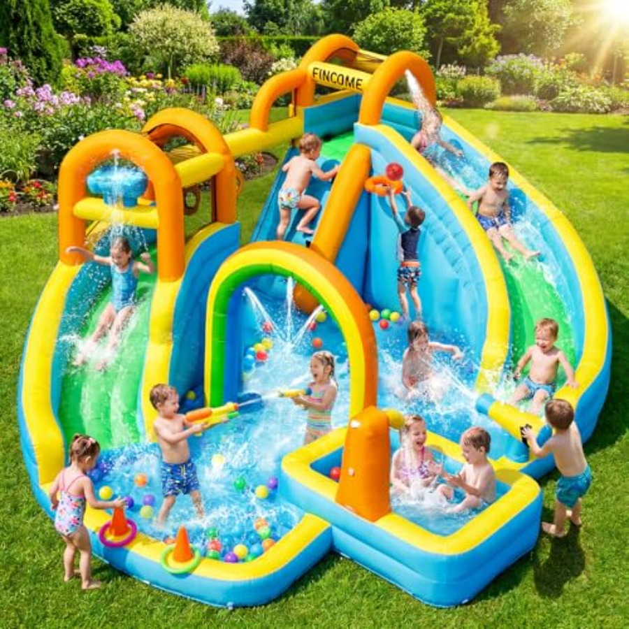 منزلق مائي قابل للنفخ للأطفال  - مراجعة Water Slide Inflatable وسعره