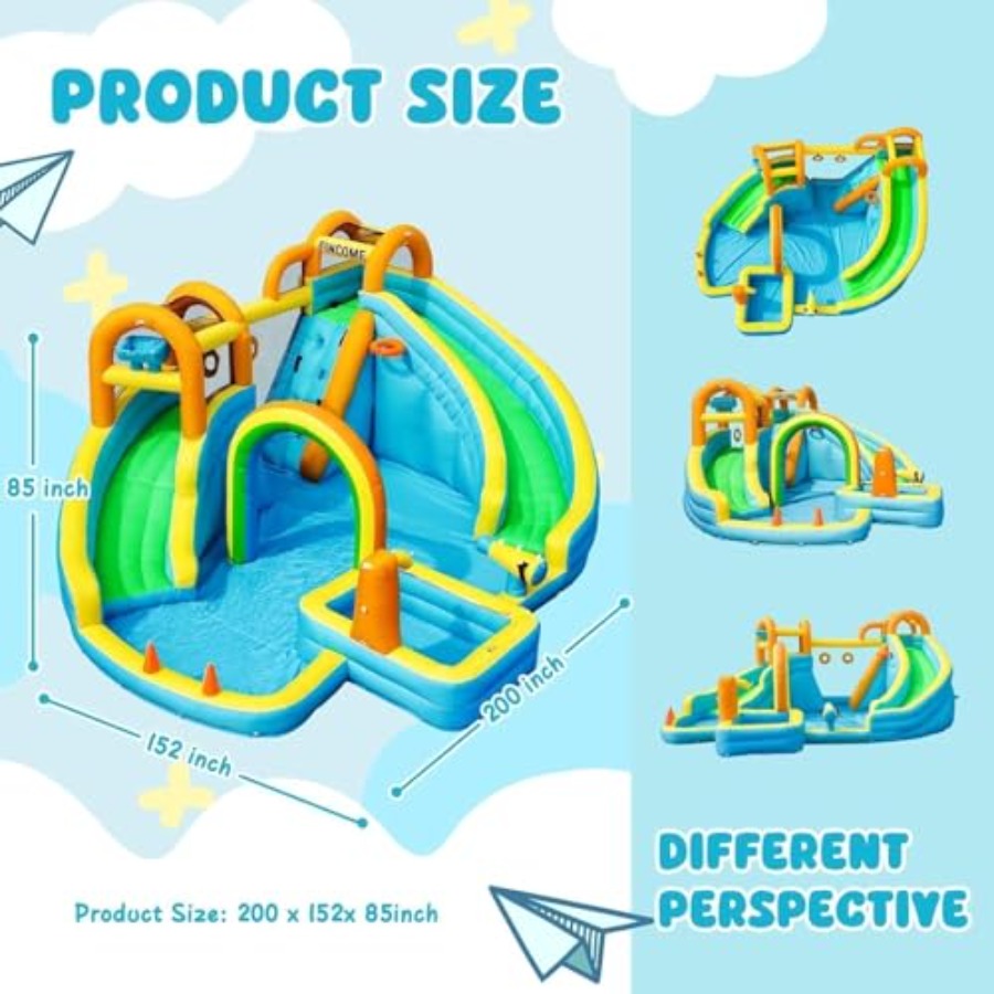 منزلق مائي قابل للنفخ للأطفال  - مراجعة Water Slide Inflatable وسعره