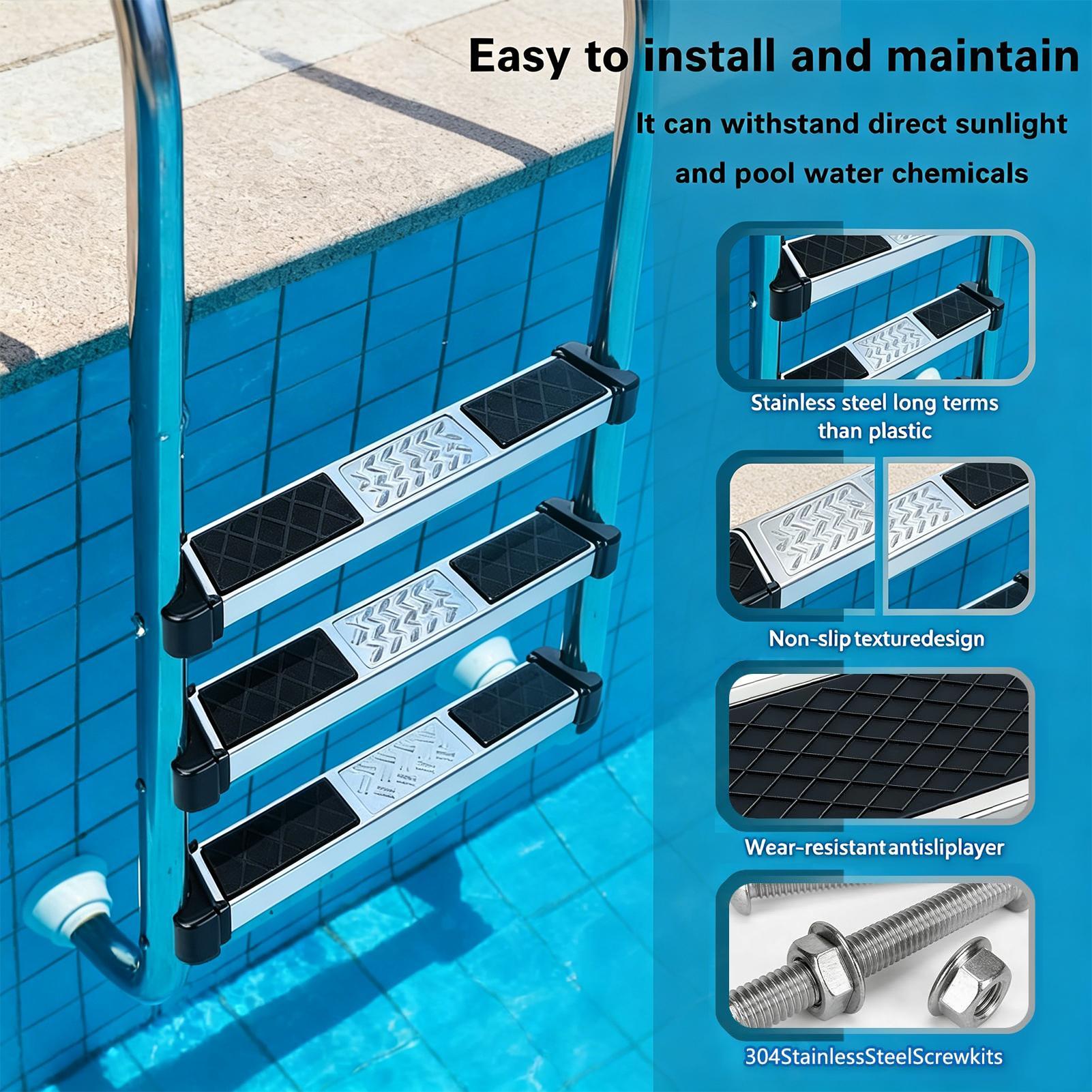 درجات سلم حمام السباحة البديلة - مراجعة Pool Ladder Above Ground وسعره
