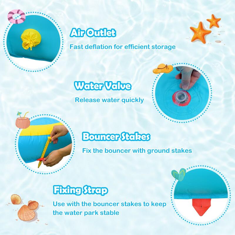 حديقة مائية قابلة للنفخ مع منز - مراجعة Water Slide Inflatable وسعره