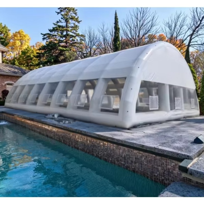 غطاء حمام سباحة قابل للنفخ من  - مراجعة Pool Cover Waterproof وسعره