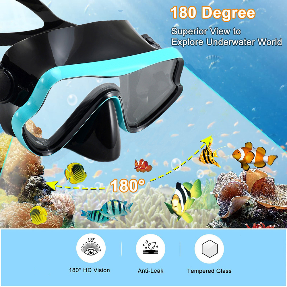 قناع الغطس نظارات السباحة الغو - مراجعة Snorkel Mask Full Face وسعره