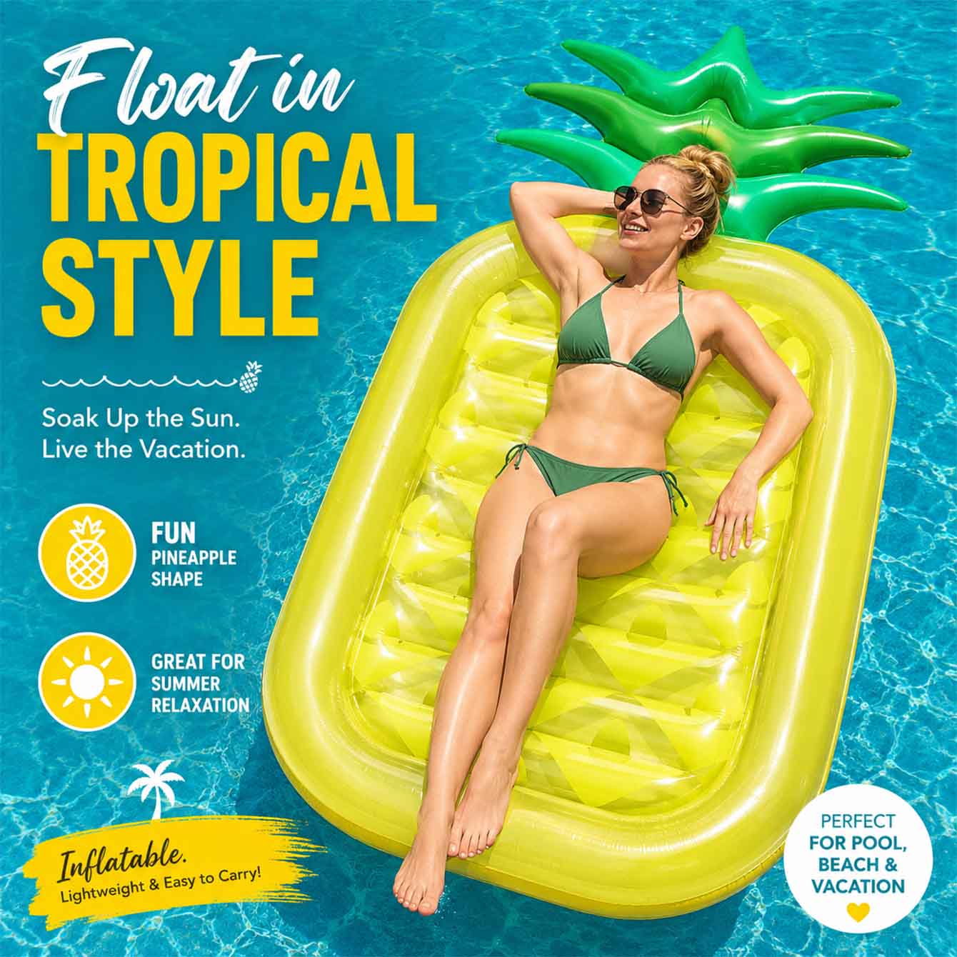 عوامة مسبح قابلة للنفخ، عوامات - مراجعة Pool Lounger Inflatable وسعره