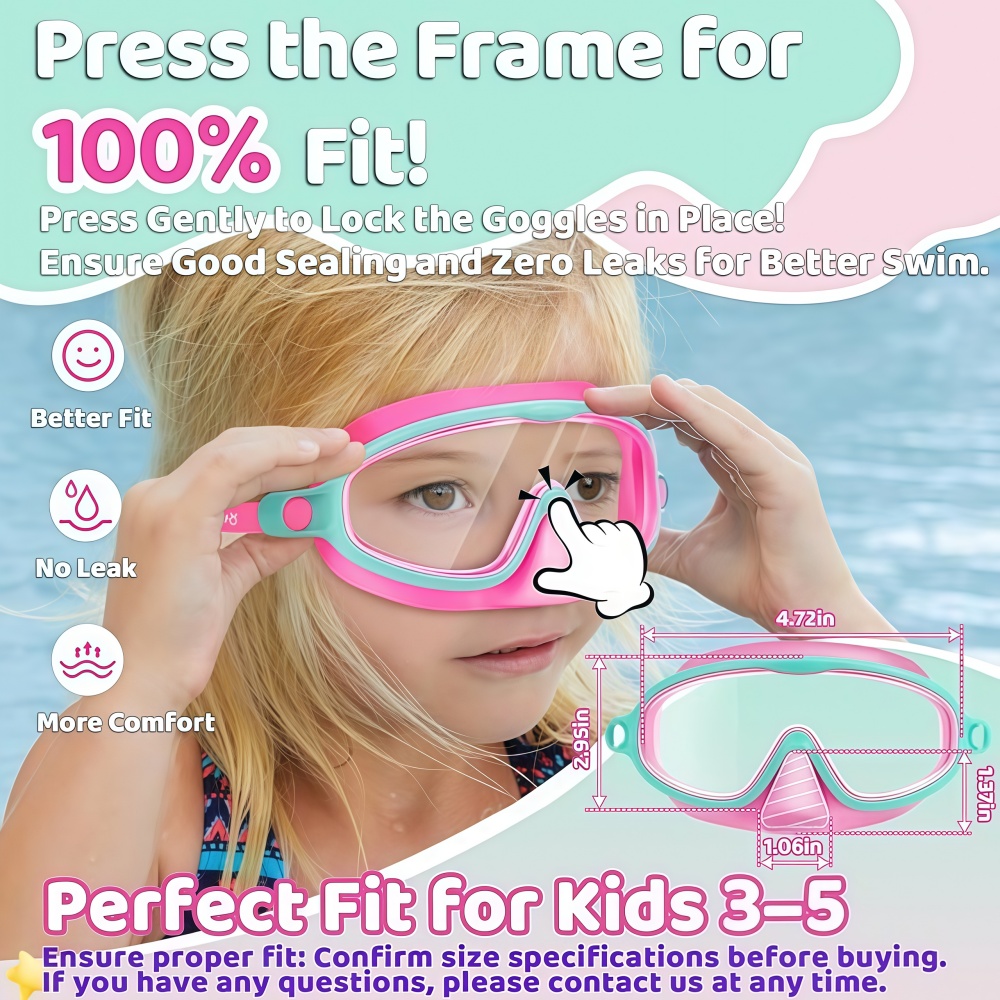 نظارات سباحة للأطفال مع غطاء ل - مراجعة Swim Goggles Anti Fog Uv وسعره