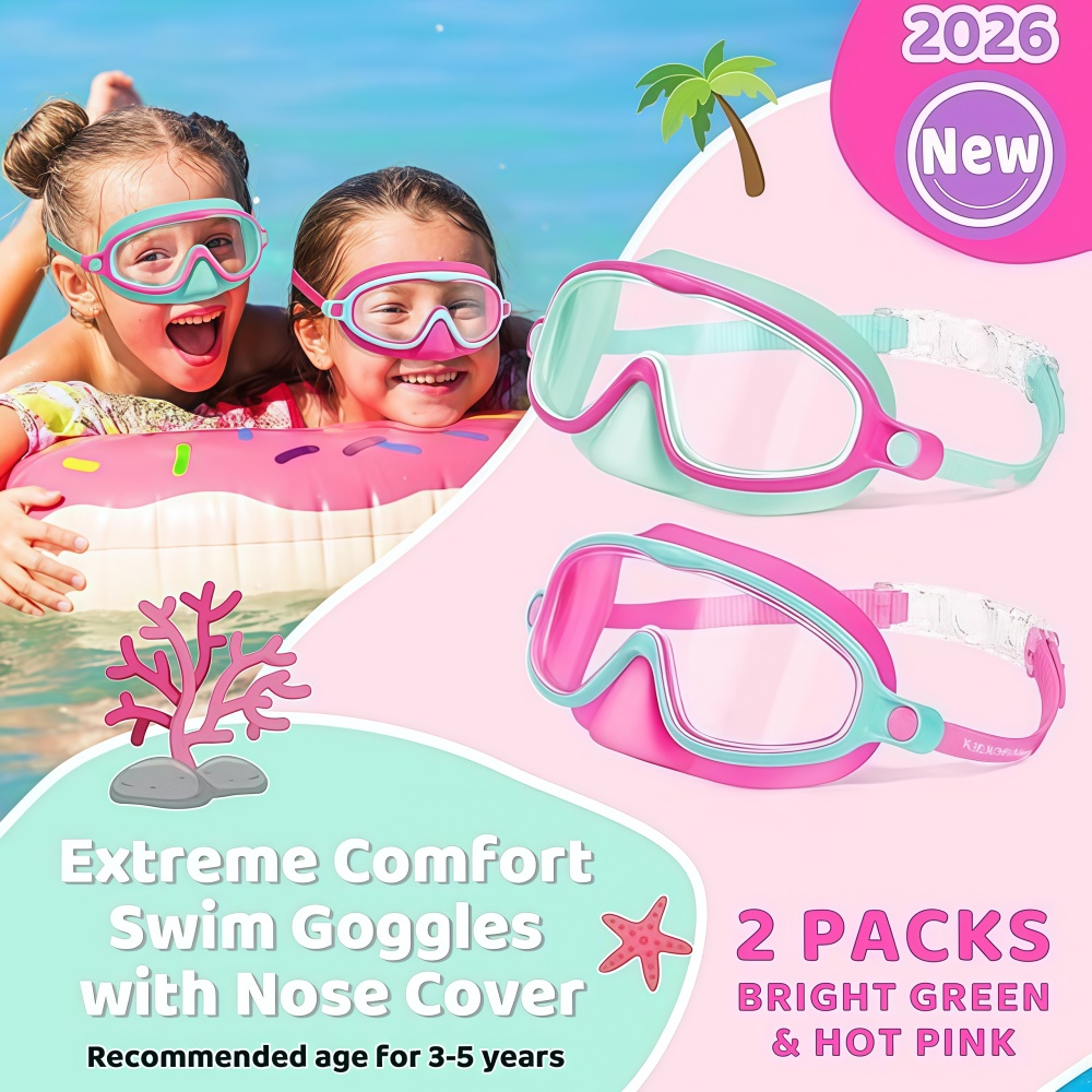 نظارات سباحة للأطفال مع غطاء ل - مراجعة Swim Goggles Anti Fog Uv وسعره