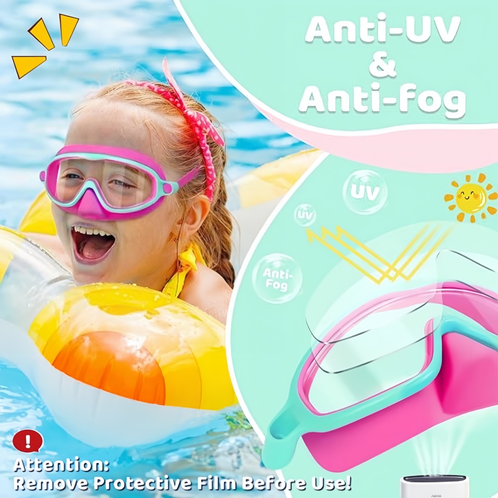 نظارات سباحة للأطفال مع غطاء ل - مراجعة Swim Goggles Anti Fog Uv وسعره