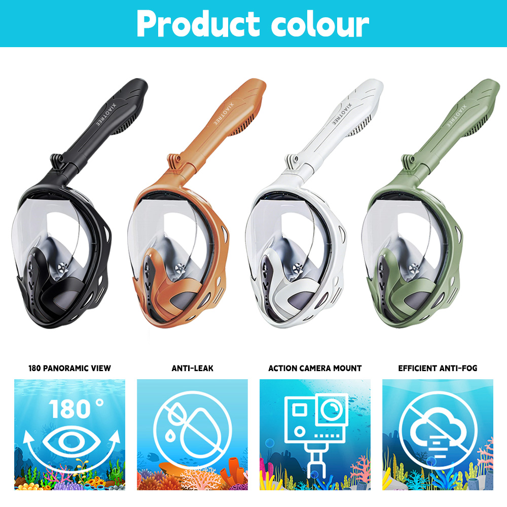 قناع غطس كامل للوجه من XIAOTRE - مراجعة Snorkel Mask Full Face وسعره