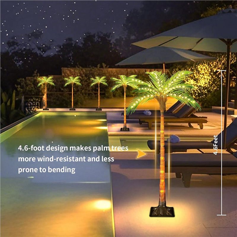 أضواء نخيل شمسية من ABRW مع جذ - مراجعة Pool Light Solar Rechargeable وسعره