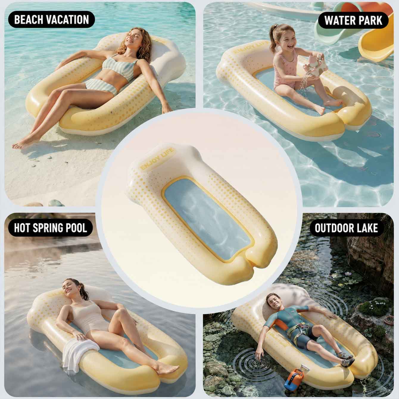 أرجوحة مائية قابلة للنفخ، عوام - مراجعة Pool Lounger Inflatable وسعره