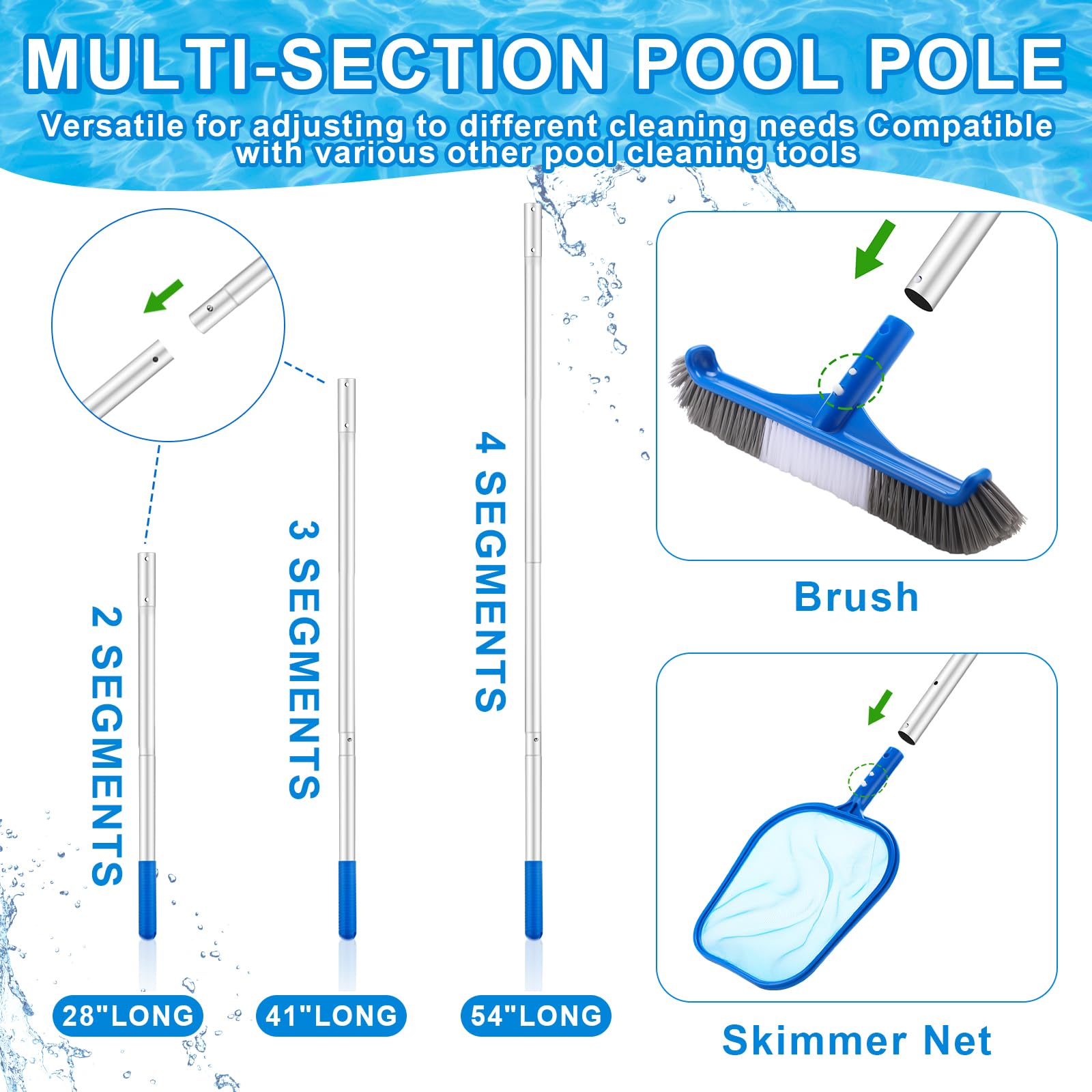 مجموعة أدوات تنظيف حمام السباح - مراجعة Pool Skimmer Net وسعره