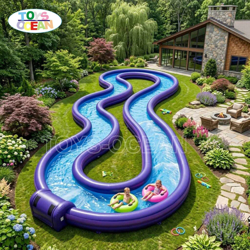 نهر مائي قابل للنفخ للاستخدام  - مراجعة Water Slide Inflatable وسعره