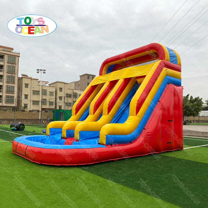 زحليقة مائية قابلة للنفخ بثلاث - مراجعة Water Slide Inflatable وسعره