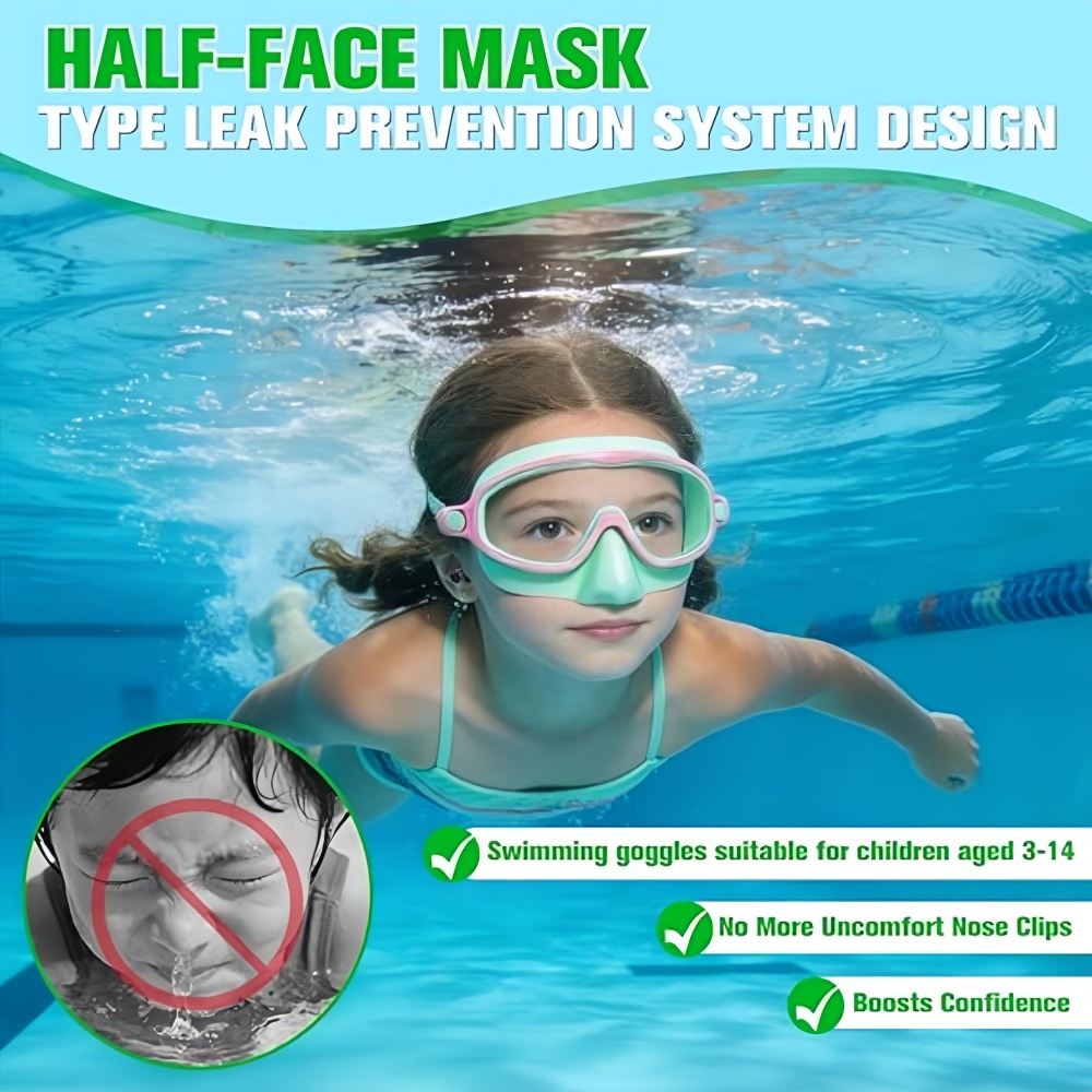 نظارات سباحة للأطفال مع غطاء ل - مراجعة Swim Goggles Anti Fog Uv وسعره