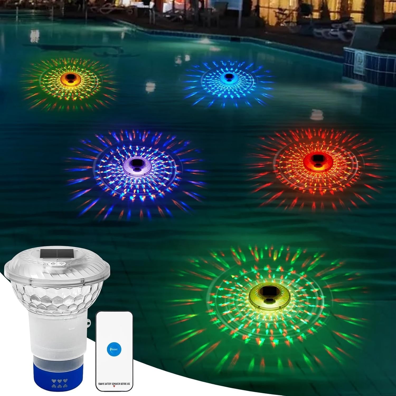 مصباح حمام سباحة يعمل بالطاقة  - مراجعة Pool Light Solar Rechargeable وسعره