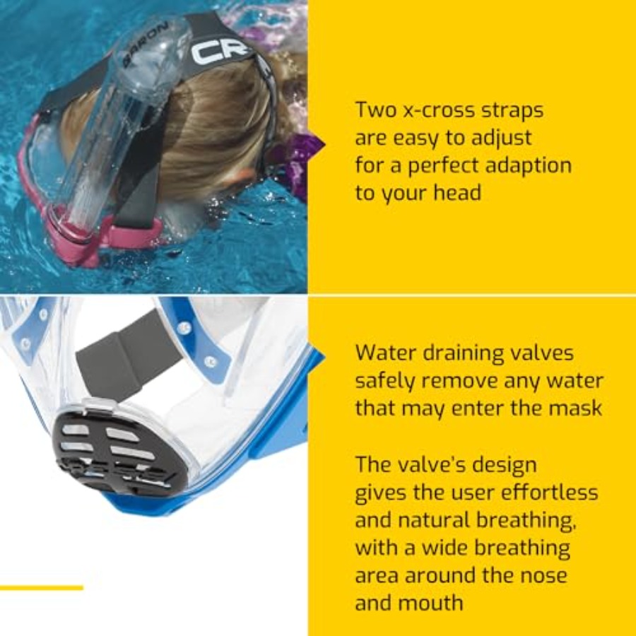 طقم غوص للأطفال من سن 6 إلى 12 - مراجعة Snorkel Mask Full Face وسعره