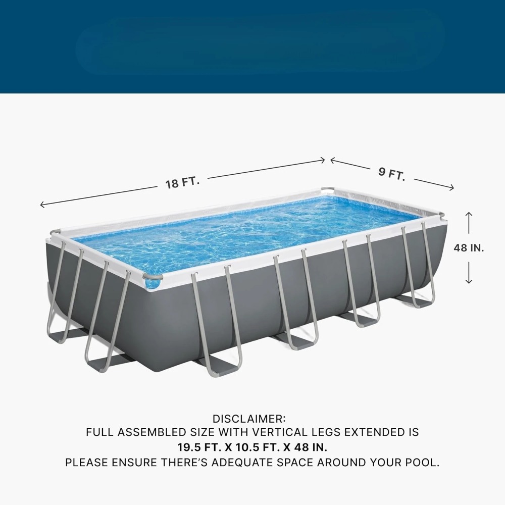 مجموعة حوض سباحة مستطيل الشكل  - مراجعة Pool Ladder Above Ground وسعره