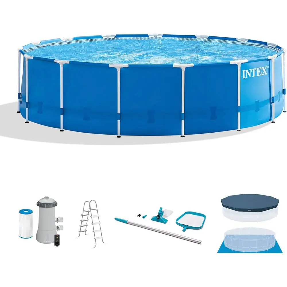 مجموعة حمام سباحة دائري فوق ال - مراجعة Pool Ladder Above Ground وسعره