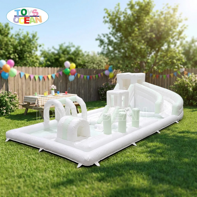مسار عقبات مائي قابل للنفخ للا - مراجعة Water Slide Inflatable وسعره