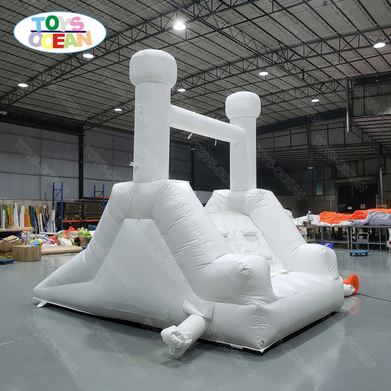 زحليقة مائية بيضاء مخصصة للفنا - مراجعة Water Slide Inflatable وسعره